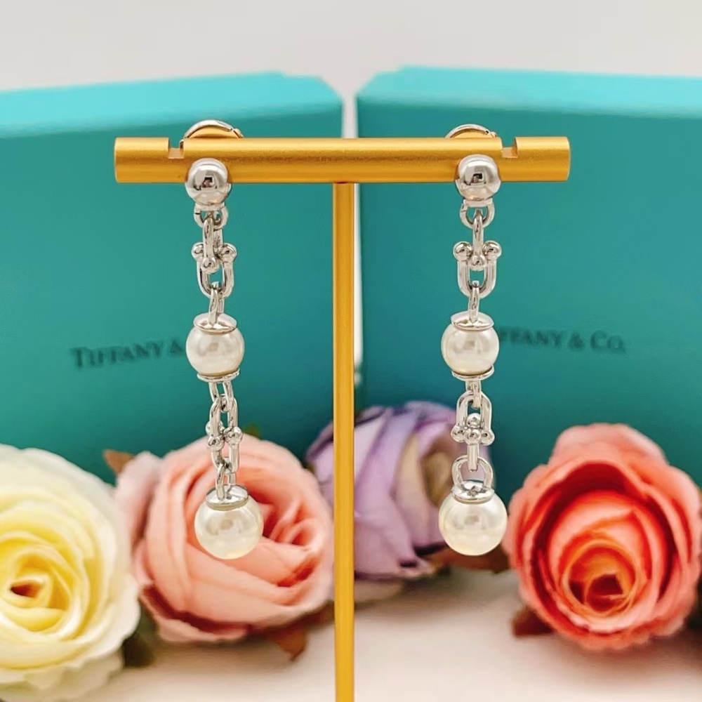 Tiffany & Co. Silver Tassel Pearl Earrings